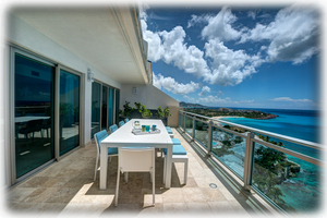 Bedroom with lagoon view terrace 11th floor