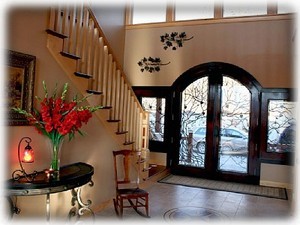 Foyer with Custom Wrought Iron Entry