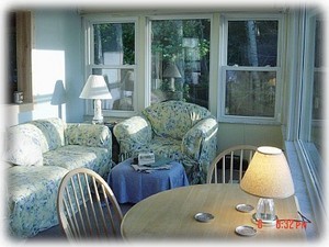 Sunroom facing the lake