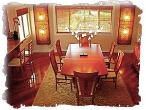 CUSTOM LIT DINING ROOM SETS A TRANQUIL MOOD