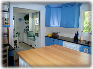 views of the newly renovated kitchen