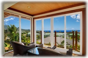 Relaxing whale watching room