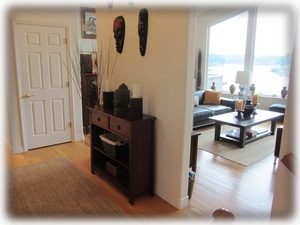 Entry way with great room beyond