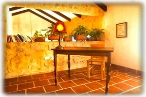 The upstairs desk.