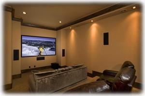 Theater Room wired for streaming and gaming