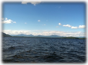 Ossipee Lake looking toward the White Mountains