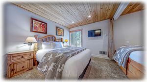 Queen Guest Room:  HD TV, Private Bath & Nook