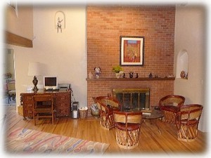 Wood fireplace in Great Room