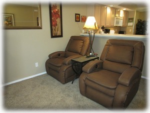 It is easy to to squeeze in a nap on one of the recliners.
