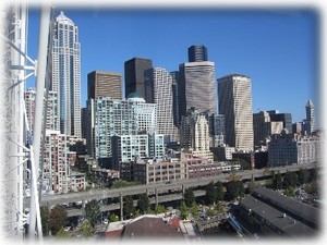 View of Harbor Steps from Seattle Great Wheel 