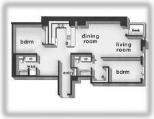 Floor plan (almost 1400 sq ft!) of NE 2215
