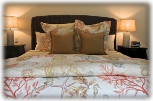 Master has a King Bed with Luxurious Linens