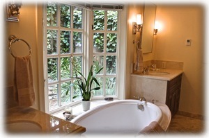 Master Bath with Shower and a Deep Soaking Tub