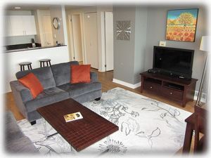 40 inch LED TV. Up-to-date furnishings and decor