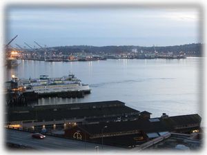 Watch the ferries coming and going from your apartment