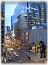 View from balcony looking north down 1st Ave.