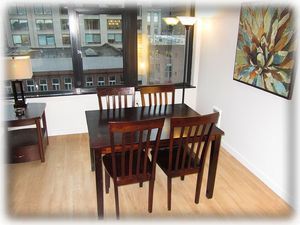 Dining area off living room and kitchen