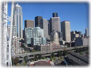 View of Harbor Steps and Seattle from the Great Wheel