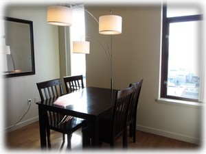 Dining area off living room and kitchen