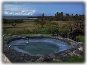 Soak up the good views from the hot tub
