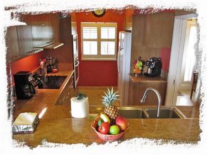 Gourmet kitchen - a fresh fruit basket will great our guests