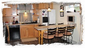 1st Floor Kitchen - fully equipped + a great spot to grab a bite after the beach