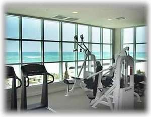 Exercise room...fully equipped with excellent machines AND view !!