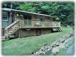 Front Of Cabin With Babbling {& Firefly Attracting!} Stream