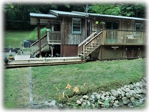 Front Of Cabin With Decks & Boardwalk