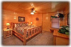 Lower level king master suite