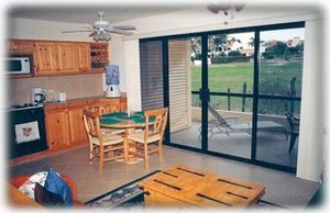 Dining area looking out onto terrace 