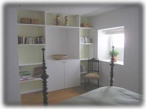 Bedroom Shelves with Books & Games