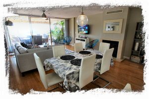 Open floor plan provides a 'great room' feel to the downstairs area