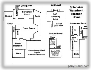 Spinnaker Waterfront Vacation Rental  NEW Floor Plan 