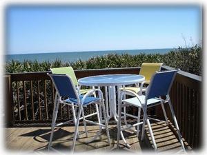 Tall bar table affords great views