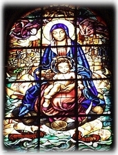 Virgin of Belém over the Tagus River
