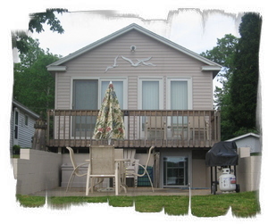 View of the cottage from the lake