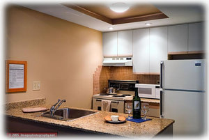 Luxurious granite, task lighting & heated floors