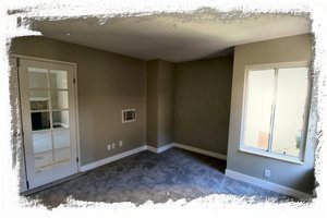 Office/3rd bedroom gets lots of natural light. Closet doors have been added.