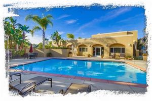 Resort style pool and clubhouse with racquetball