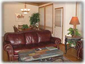 Upper level living room and dining area