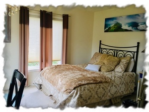 2nd Fl Bedroom with Ocean View: Double & a Twin Bed