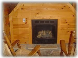 second gas log fireplace on the outside deck