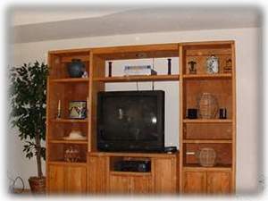 Full Entertainment Center with DVD/ VCR/ Big TV/ Wireless Internet