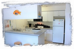 Kitchen - " It was well-stocked with dishes, pots and linens. Andrew was a gem t