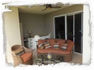Cozy lanai. A great place to enjoy your morning coffee or a cool evening drink