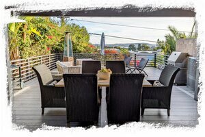 Our 500 sq ft deck is an entertainer's paradise with ample seating for everyone