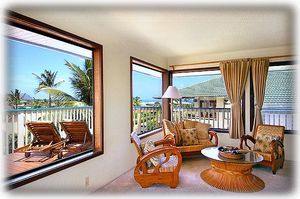 See the Pacific from lanai & living area